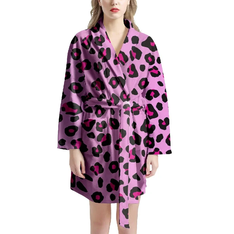 Pink Leopard Women's Robe