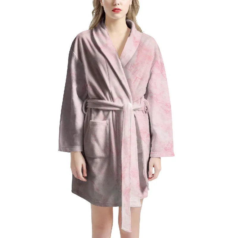 Pink Marble Women's Robe